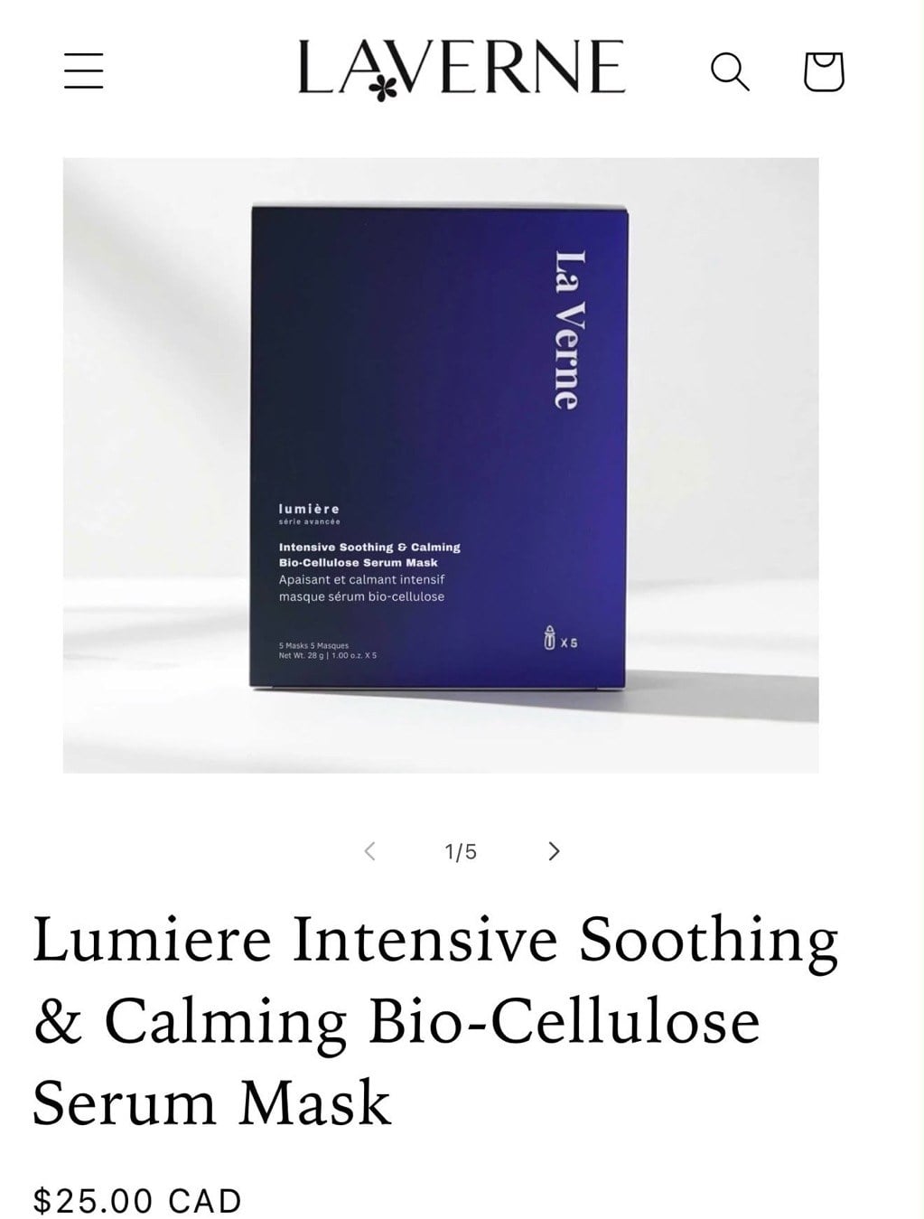 韓國La Verne La Lumiere生物纖維面膜精華系列 (3)