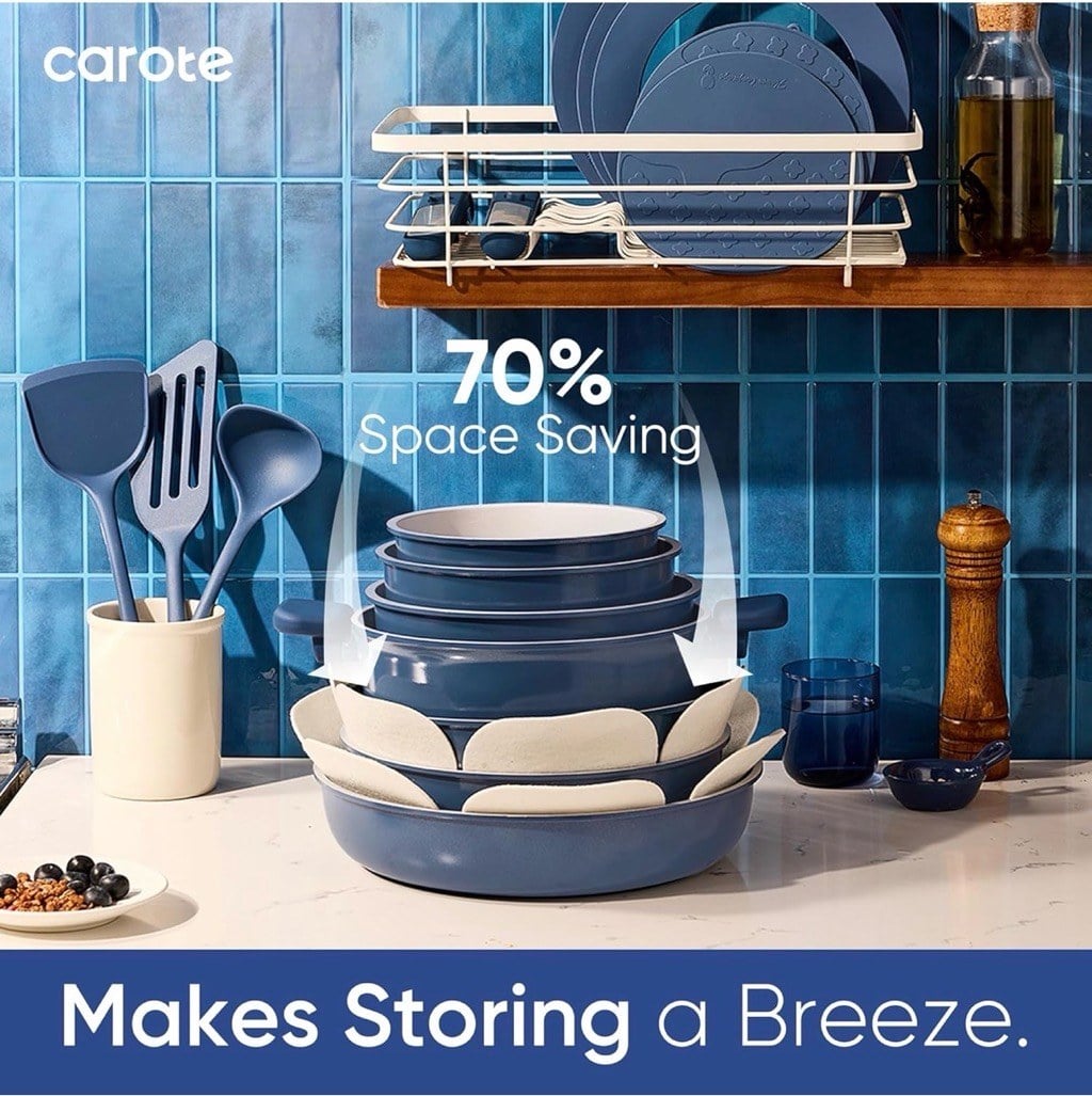 CAROTE 25件套可拆卸陶瓷不黏鍋具套裝 (5)