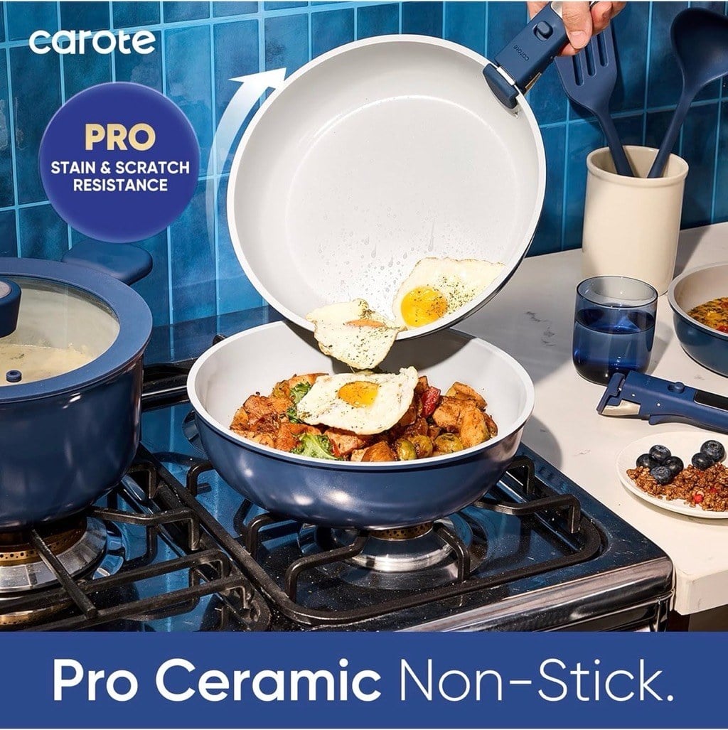 CAROTE 25件套可拆卸陶瓷不黏鍋具套裝 (4)