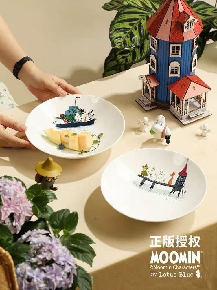 正版授權 MOOMIN 嚕嚕米餐碟組 (2)