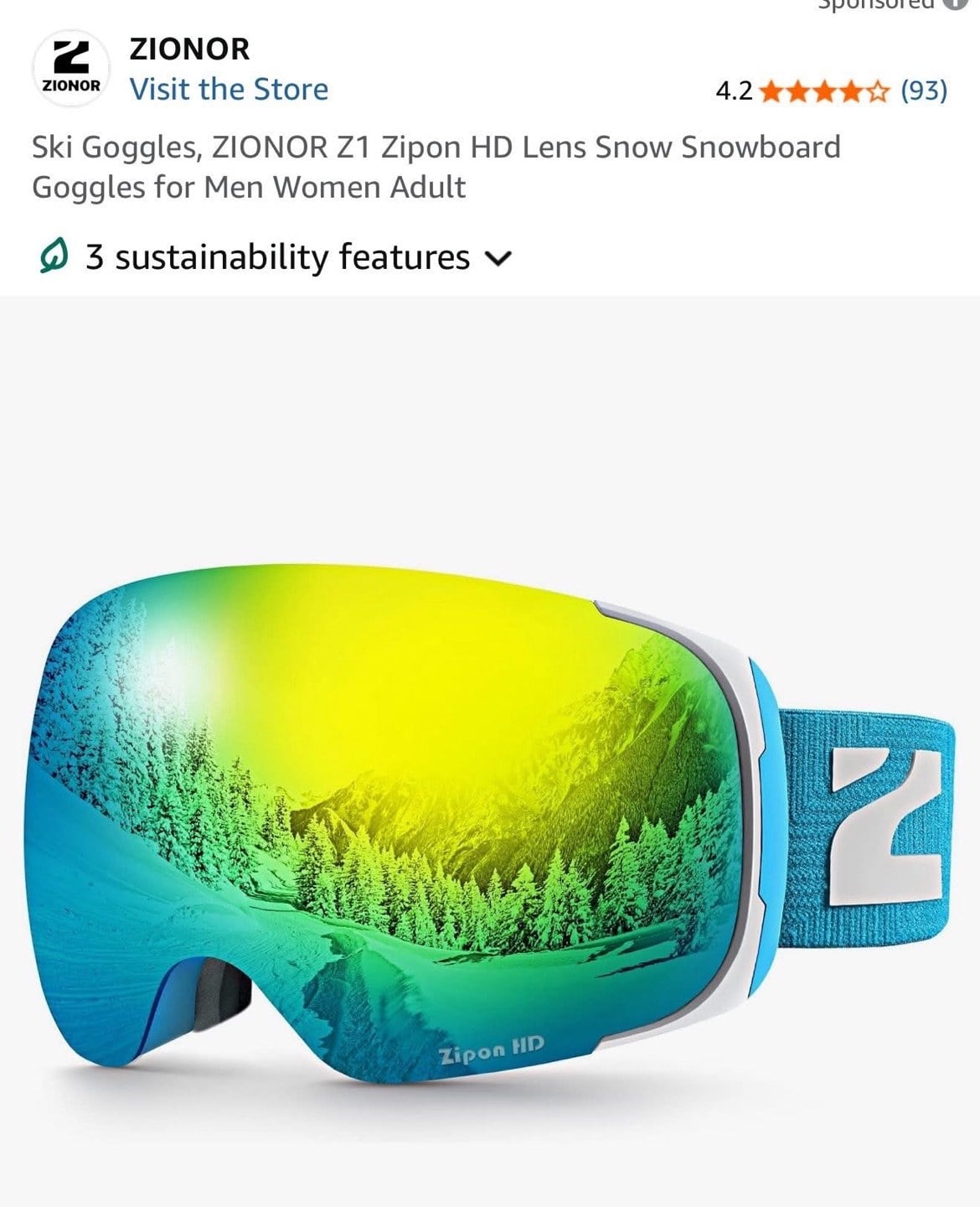 ZIONOR 專業滑雪護目 (2)