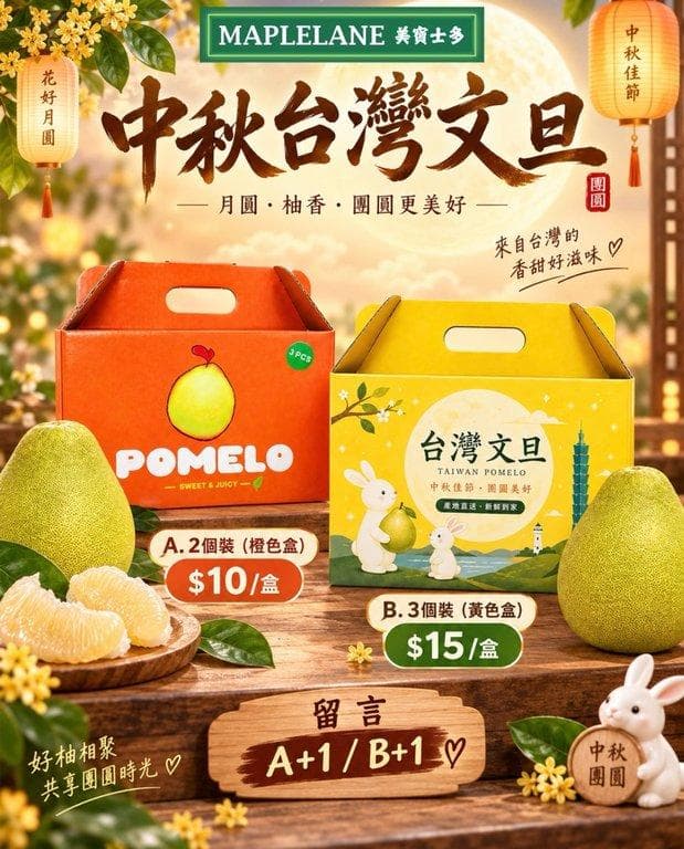 中秋限定台灣文旦柚
