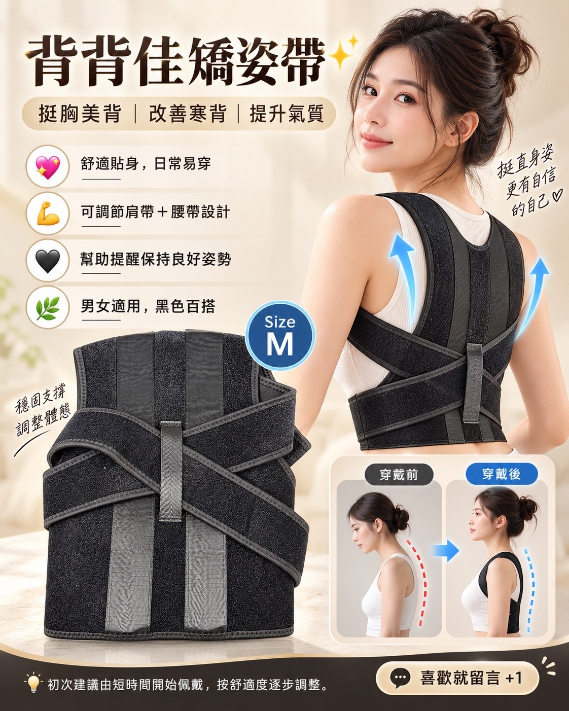 背背佳|挺胸美背矯姿帶