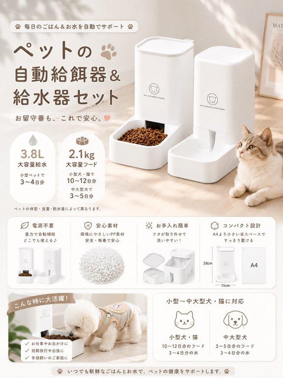 寵物自動餵食器+飲水器